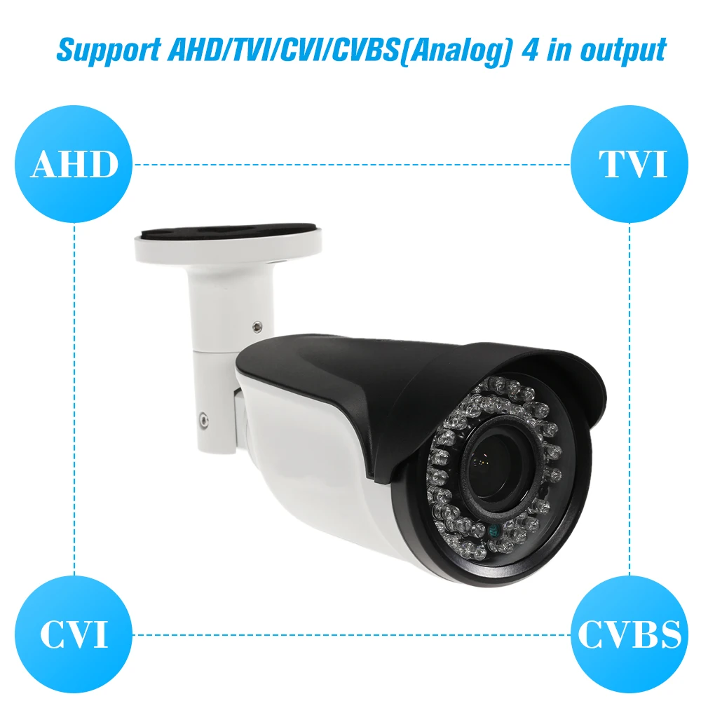 4MP AHD ручной зум с переменным фокусным расстоянием ИК Пуля CCTV аналоговая камера IR