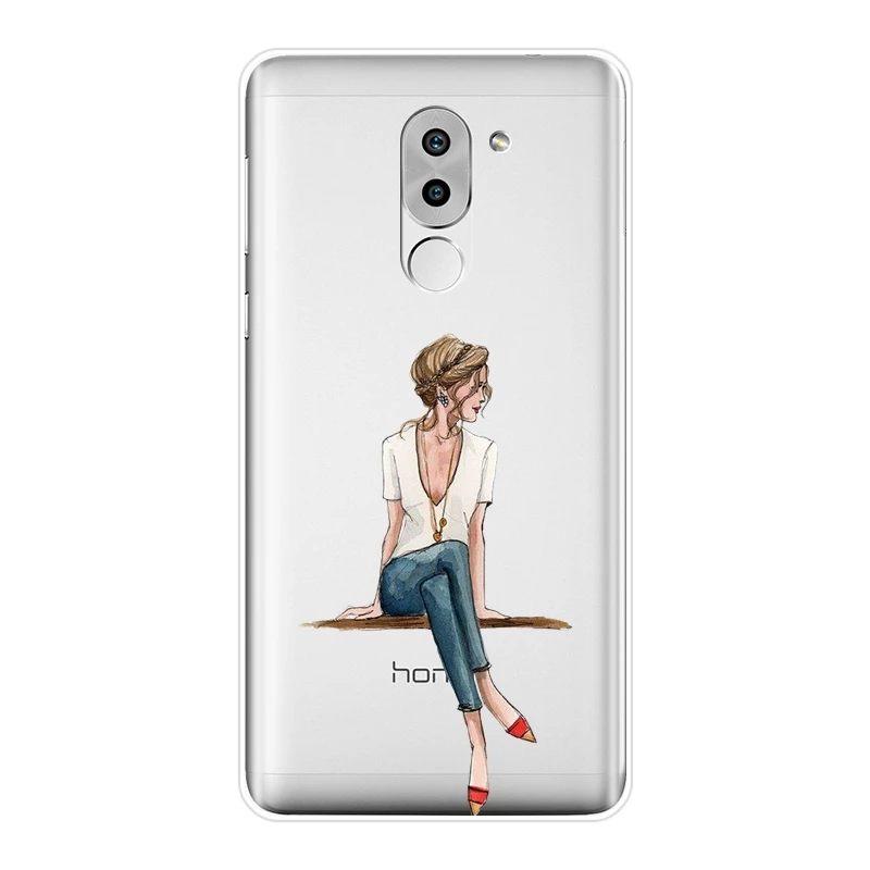 Чехол для телефона из ТПУ Huawei Honor 6 5A 4X 5X 6X мягкий силиконовый Черный дорожный