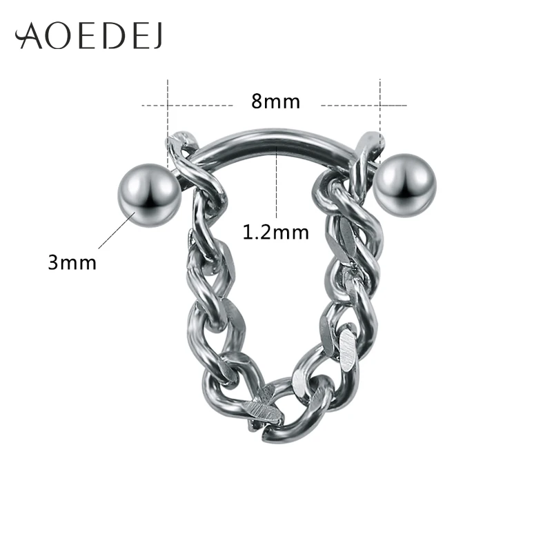 AOEDEJ мужские серьги с кисточками золотые серьги из нержавеющей стали для женщин серьги-цепочки пирсинг ювелирные изделия панк серьги байкера