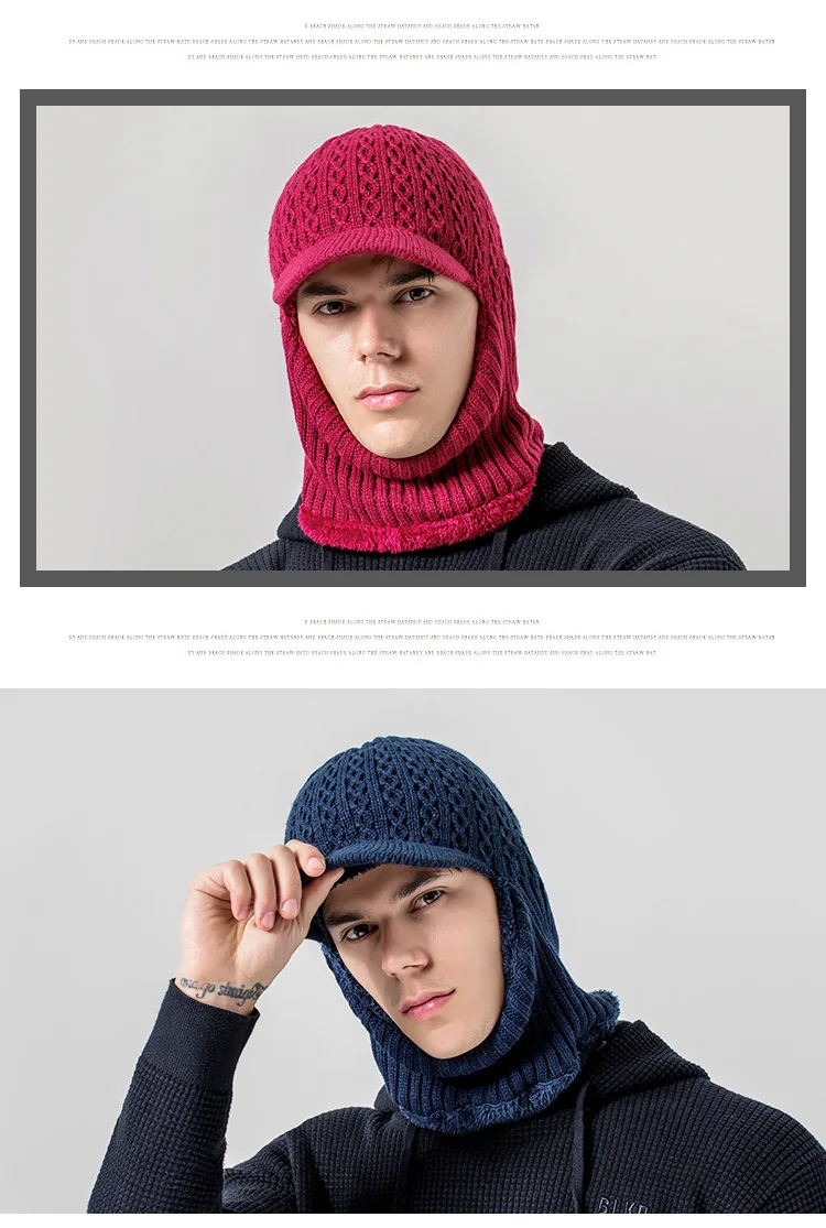Зимняя шапка Skullies Beanies, зимние шапки бини для мужчин и женщин, шерстяной шарф, шапки, Балаклава, маска, шапка, вязаная шапка