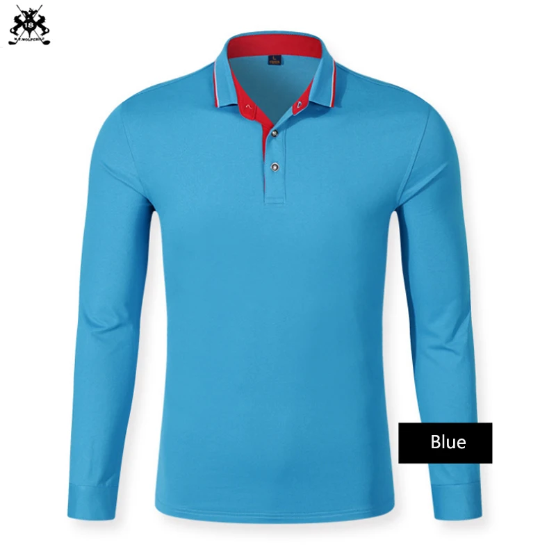 

9 Colors 2019 New style Men's long sleeve polos shirts casual cotton lapel mens polos shirts fashion slim male tops XS-3XL