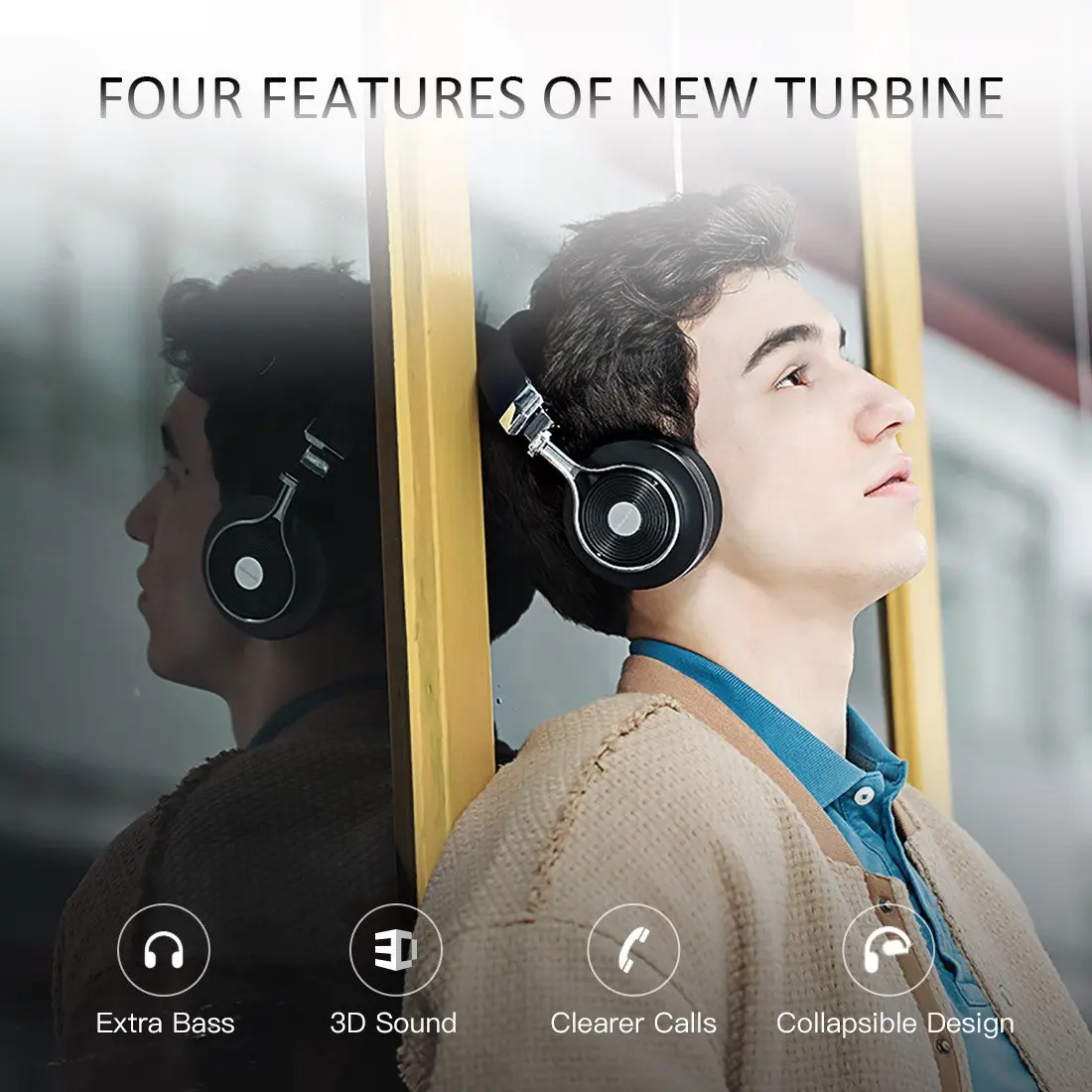 T3 Экстра бас Bluetooth наушники на ухо с микрофоном 57 мм драйвер Складная