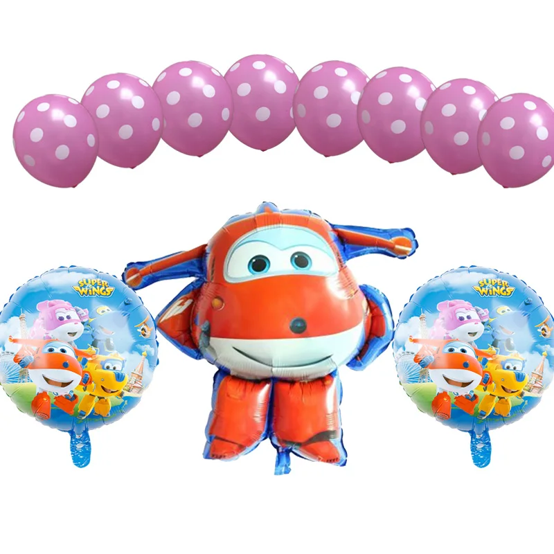 3D Супер Крылья фольгированный шар 18 дюймов Гелиевый SuperWings globos Jett латексные