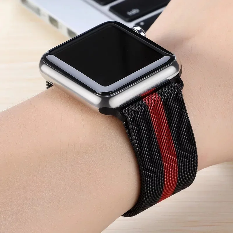 Милан петля ремешок для Apple Watch 42mm 38 мм из нержавеющей стали металлический браслет