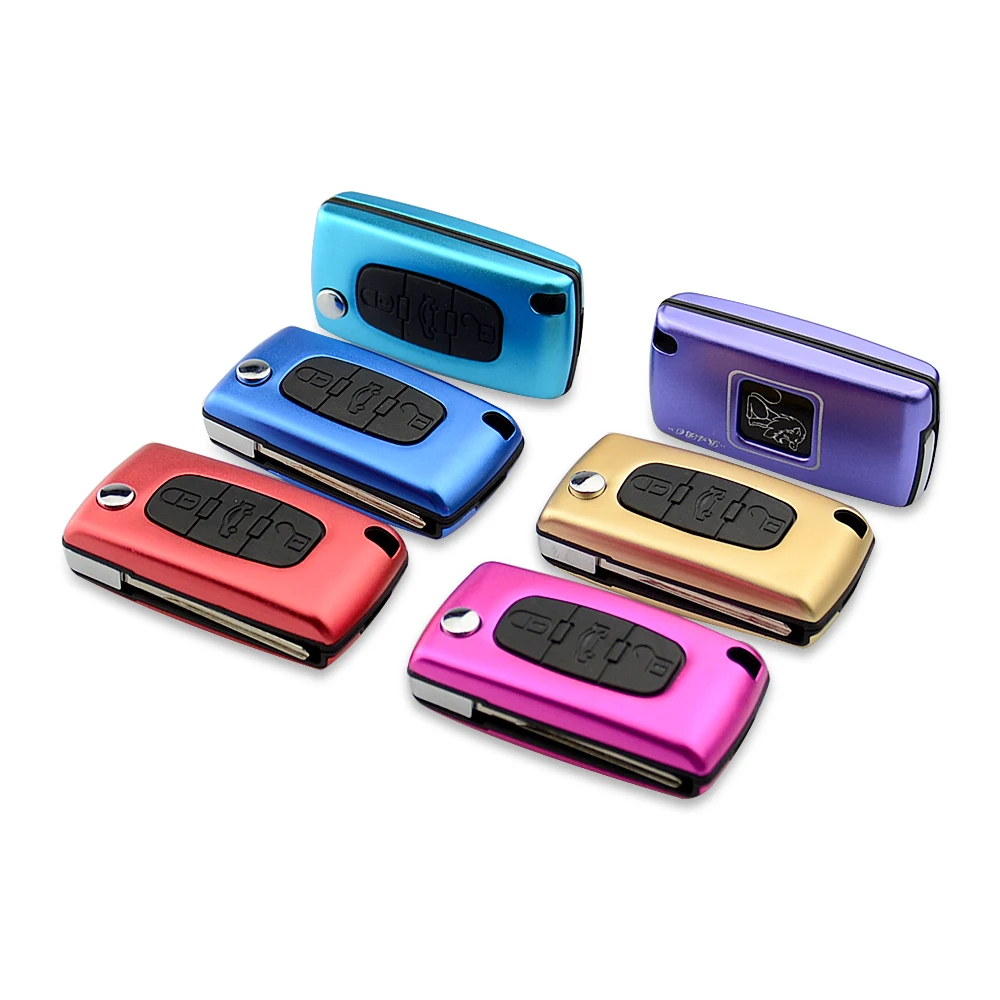 OkeyTech высококачественный автомобильный брелок для ключей чехол Peugeot 107 206 207 208 306 307