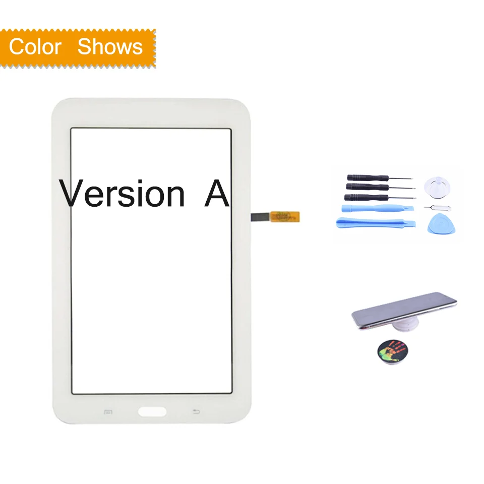 A white with gift Для Samsung Galaxy Tab 3 LITE 7,0 SM-T113 T113 T113NU T114 сенсорный экран дигитайзер Передняя стеклянная панель сенсорный экран без ЖК-дисплея - Цвет: A white with gift