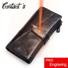 Мужской клатч, из кожи Крейзи Хорс, длинный классический кошелек на молнии