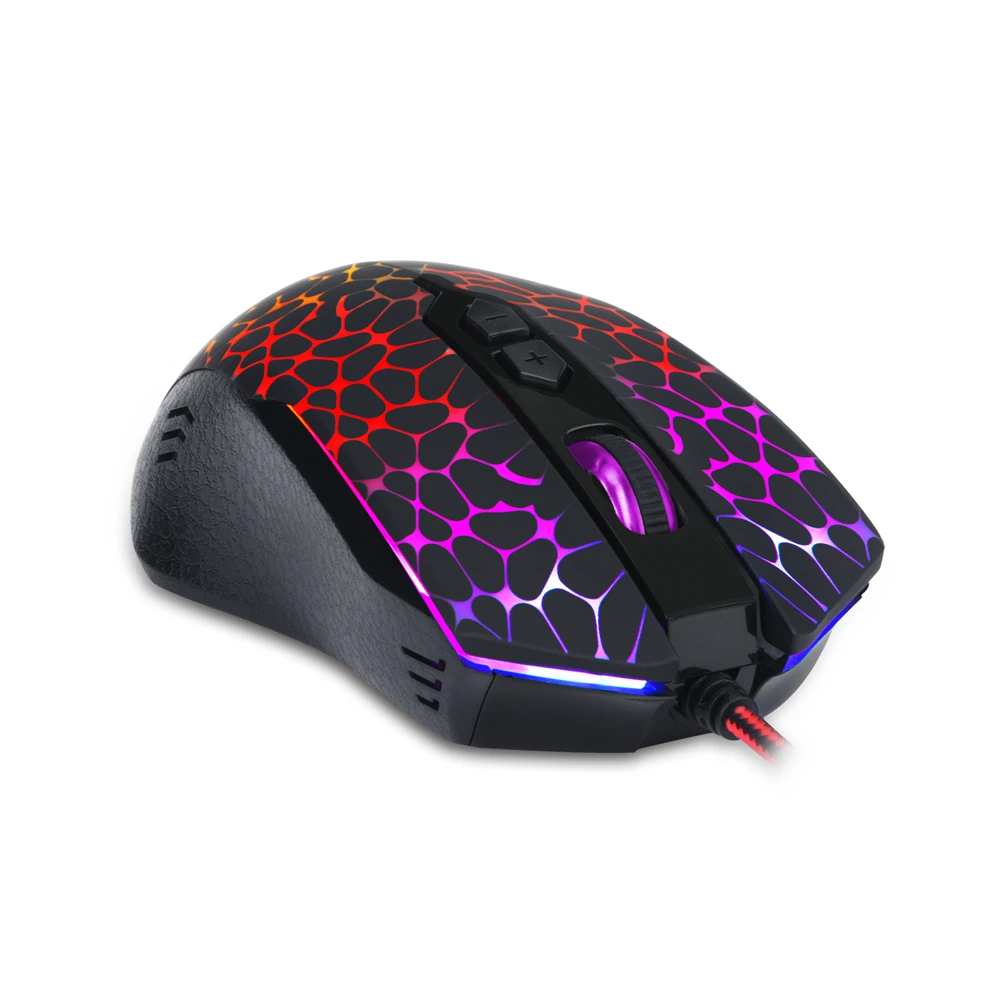 Redragon M716 высокой точности программируемая игровая Мышь 10000 Точек на дюйм 8 программируемых кнопок с цветная(RGB) светодиодная подсветка для мыши геймер