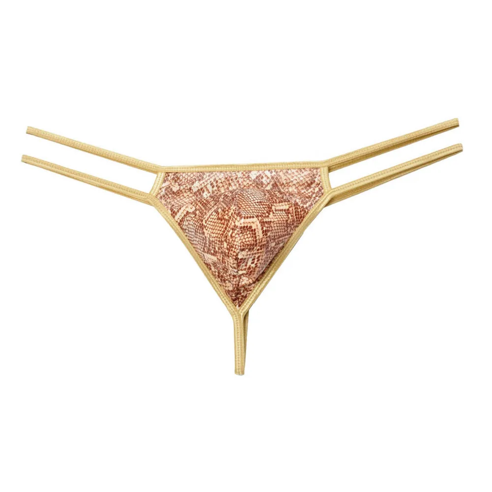 Стринги Jockstrap с узором змеиной кожи пикантные мужские стринги бикини G модные