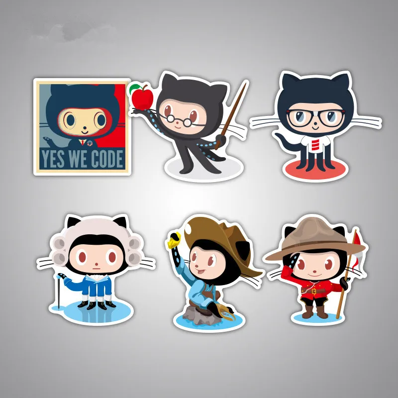 25 шт./компл. наклейки Octocat автомобильные версии для багажа на мотоцикле чемоданы