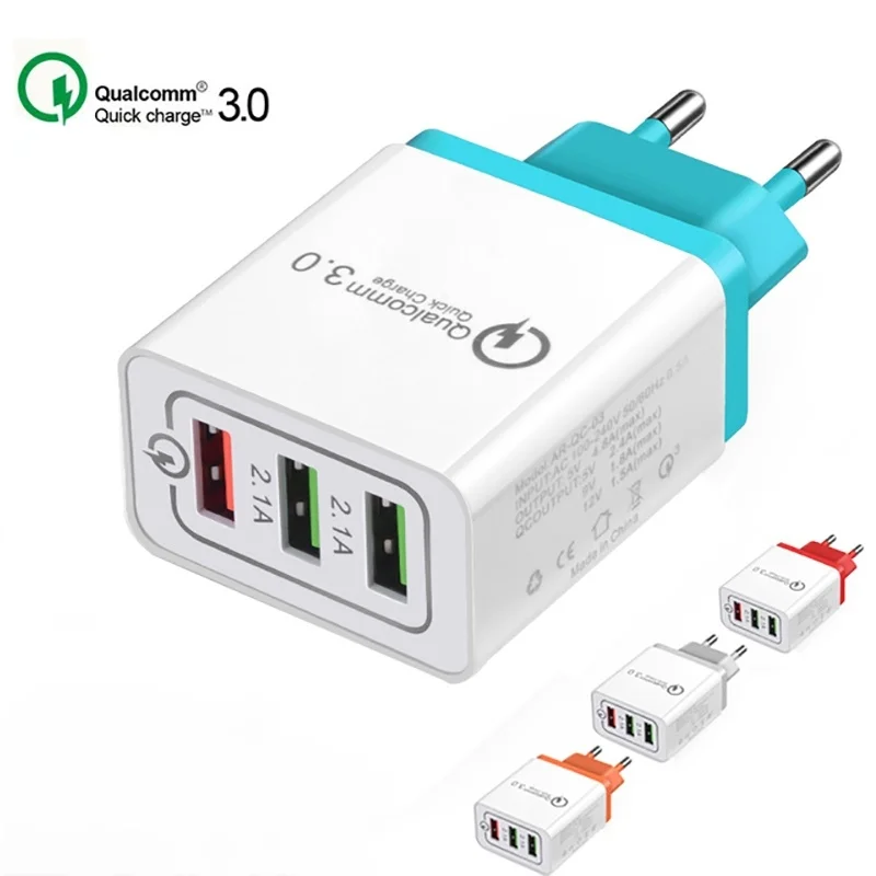 Универсальное быстрое зарядное устройство USB 18 Вт 3 0 5 В А для Iphone 7 8 с европейской