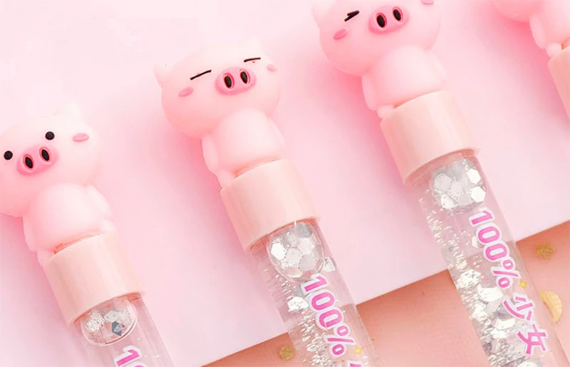1 шт. симпатичная гелевая ручка в виде фламинго Kawaii блестящая жидкая Песочная ручка школьная Ручка для подписи подарочные канцелярские принадлежности