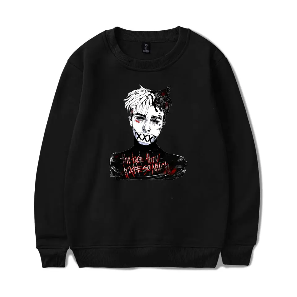 

2018 rapper XXXTentacion sweatshirt hip-hop men's clothing women's spring hoodie O collar regular sweatshirt clothes