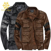 new spring fashion patchwork mens coat leather quality durable overcoat jacket hot mens bomber faux leather jackets coml15