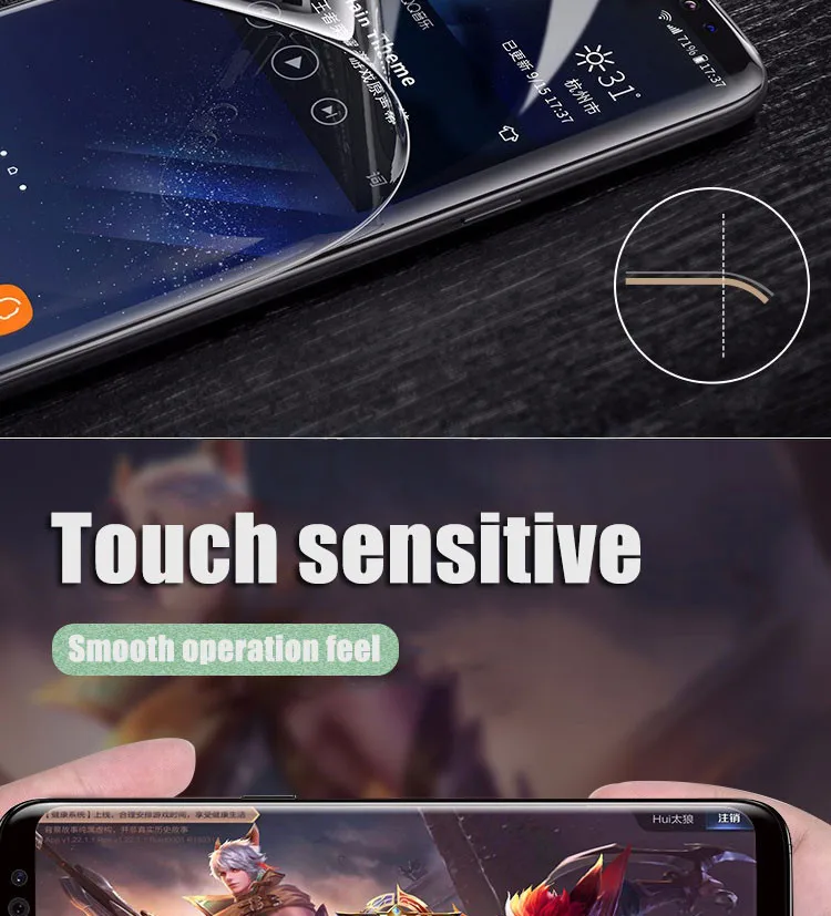 Защитная пленка для экрана для samsung Galaxy S9 S8 Plus S7 Edge Note 8 9 Защитная пленка для экрана samsung A6 A8 Plus мягкая пленка полное покрытие