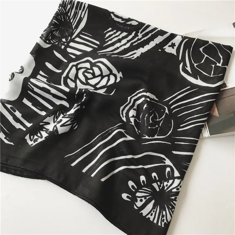 2017 модный Омбре розовый принт женский шарф с кисточками Хлопок Длинный Цветочный