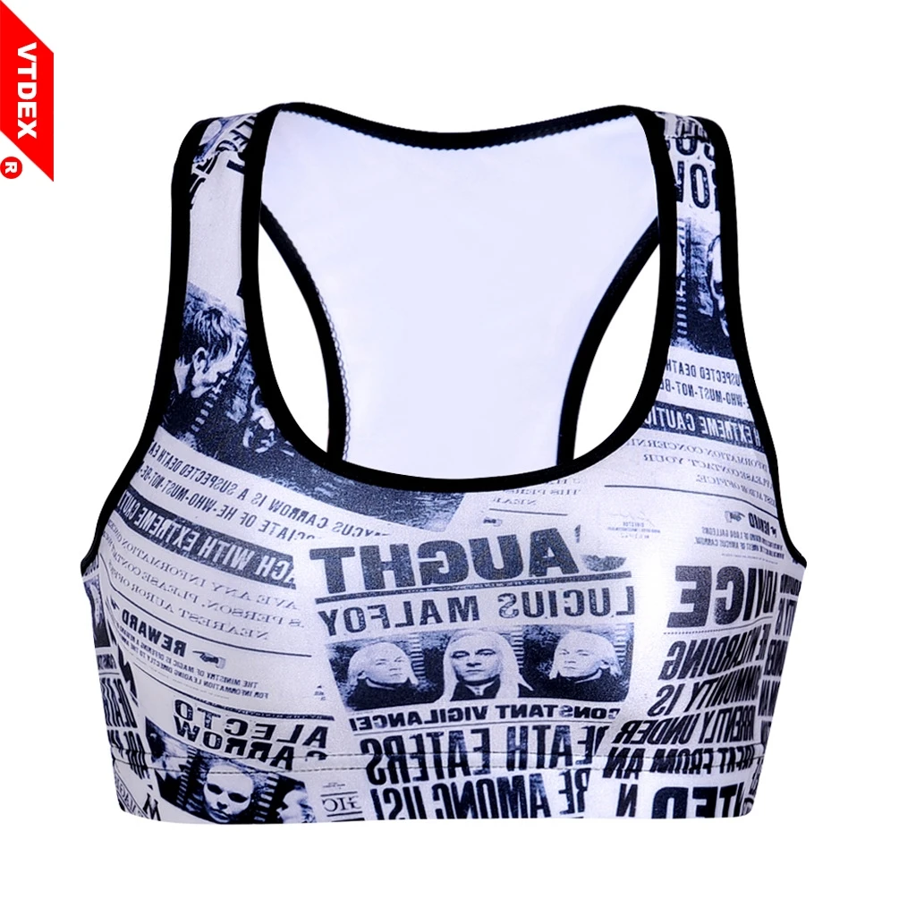 VTDEX Harry Potter Yoga Pants Newspaper Pattern 2018 Women Elastic Fitness Sport Leggings Capri Running Tights Breathable | Спорт и