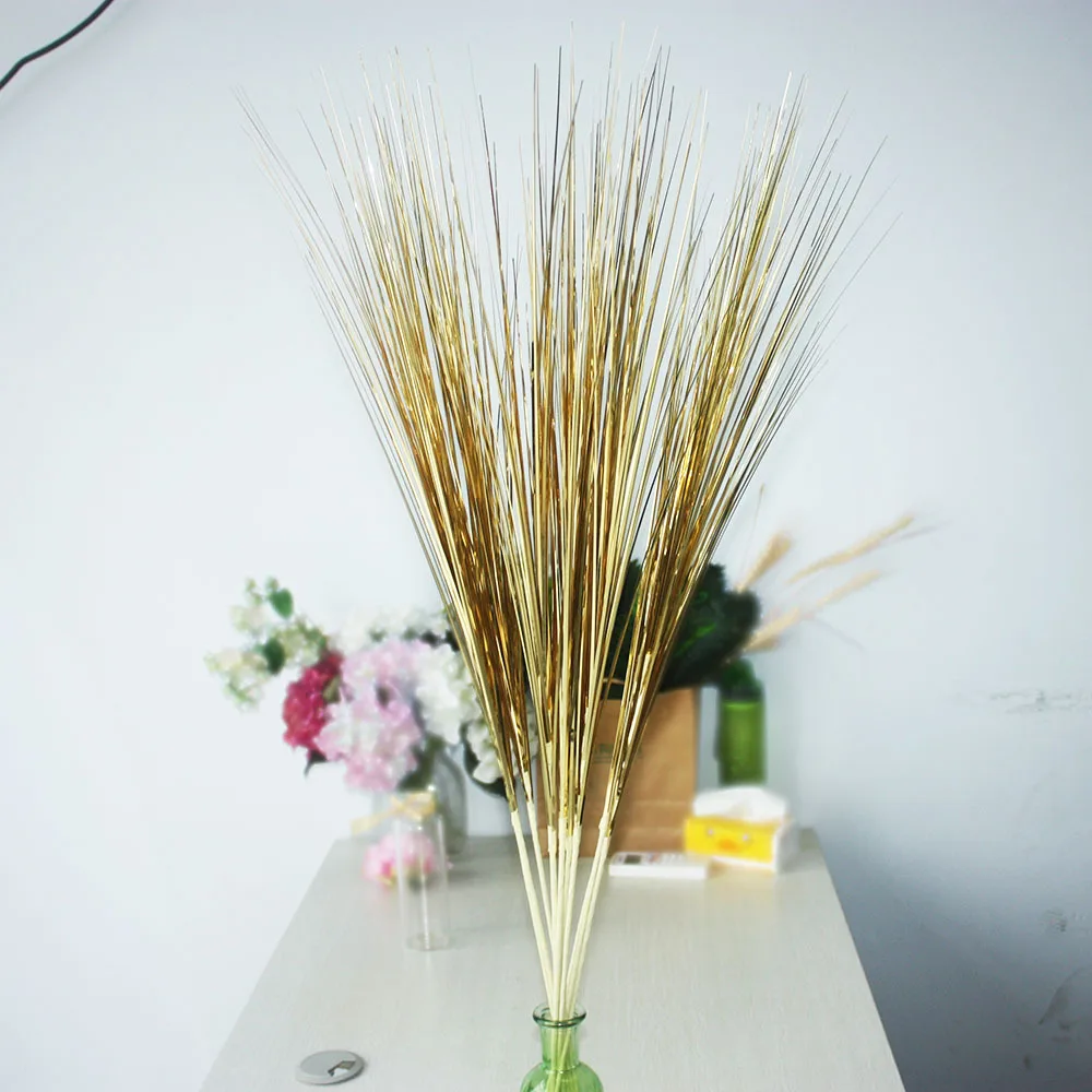 Рождественские украшения для дома цветок золотой порошок трава свадебные