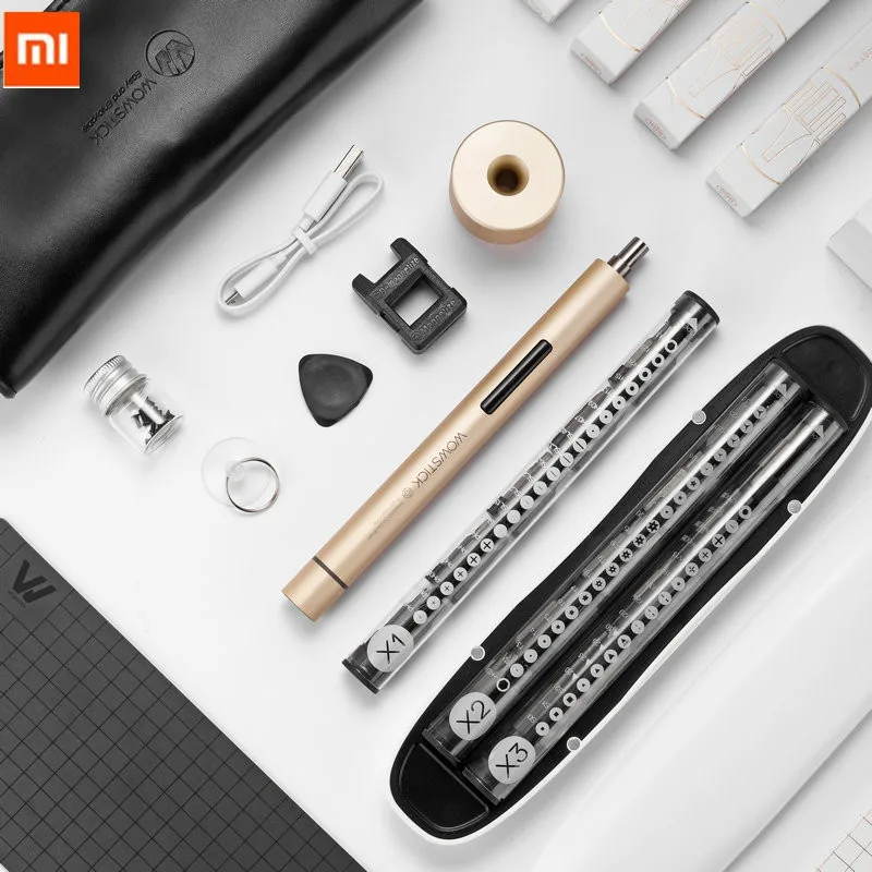 Xiaomi Mijia Wowstick 1+ прецизионный электрический комплект отверток заряжаемый набор инструментов для ремонта DIY с кожаной сумкой для телефона компьютера