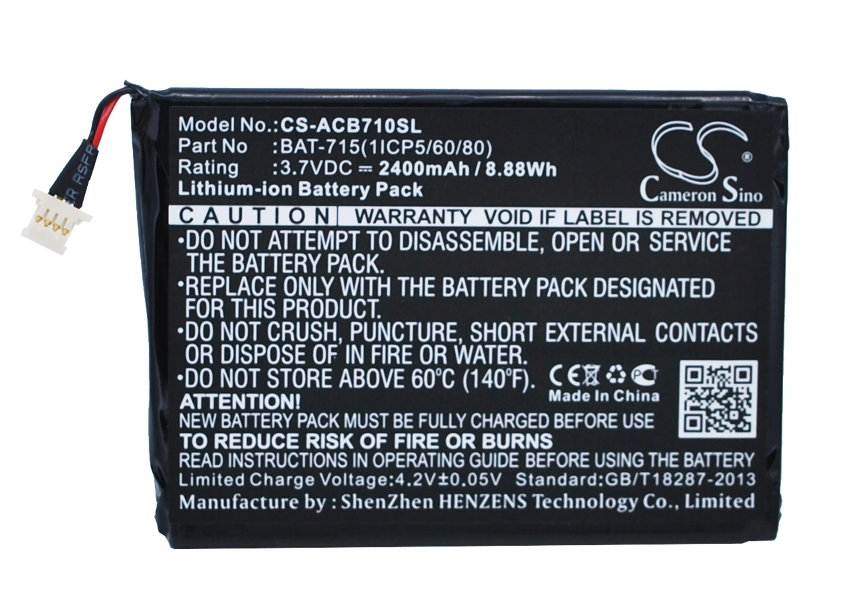 Батарея Cameron Sino 2400 мАч BAT 715(1ICP5/60/80) для Acer Iconia B1 A71 83174G00nk 710|2400mah battery|cameron sinocameron sino