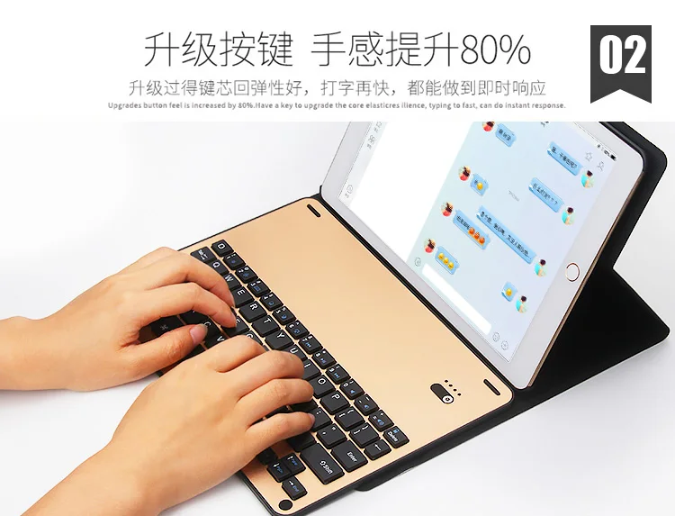 Чехол с беспроводной Bluetooth клавиатурой для iPad 9 7 2017 2018 A1822 A1893 клавиатура планшета