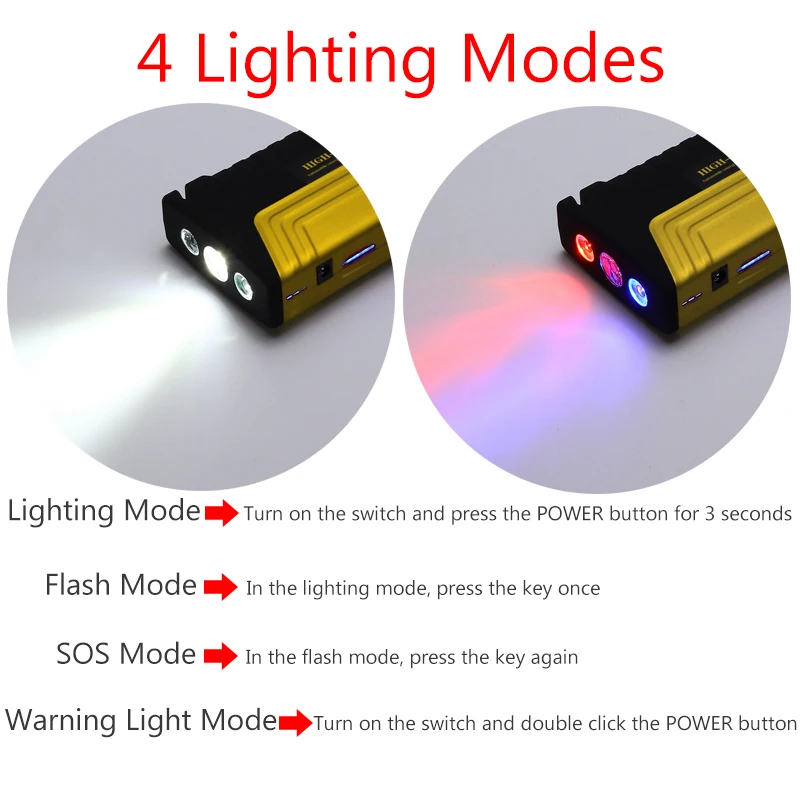 Многофункциональное пусковое устройство 68800 мАч 12 В 600 А USB портативный внешний
