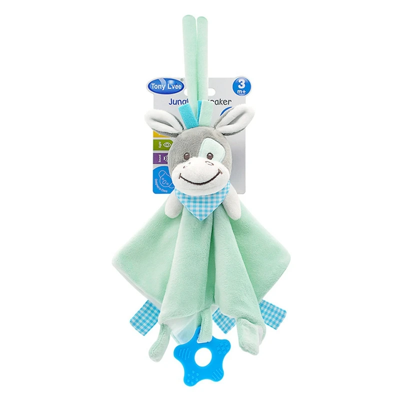 

Baby Rattle Appease Towel Grasping Rattles Playmate Calm Toys Baby Soft Plush Animal Doll Toy