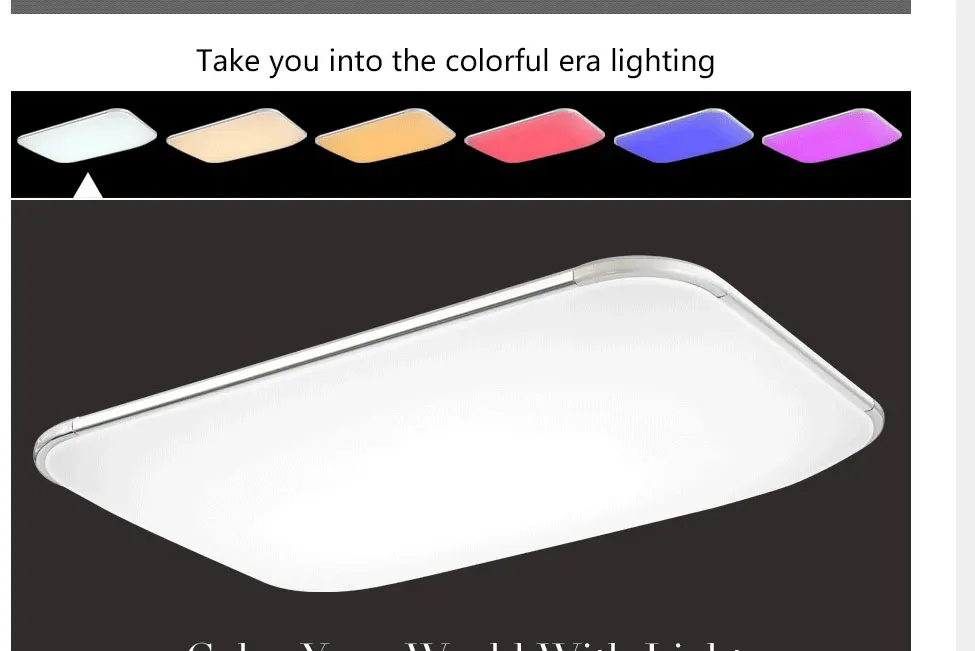RGB светодиодный потолочный светильник современный с дистанционным управлением затемняемый цвет меняющий светильник для гостиной спальни AC90-265v
