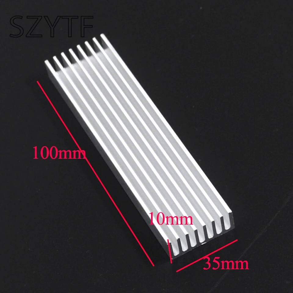 Радиатор 100*35*10 мм (серебро) качественный радиатор|radiator heating|radiator heat sink10 mm |
