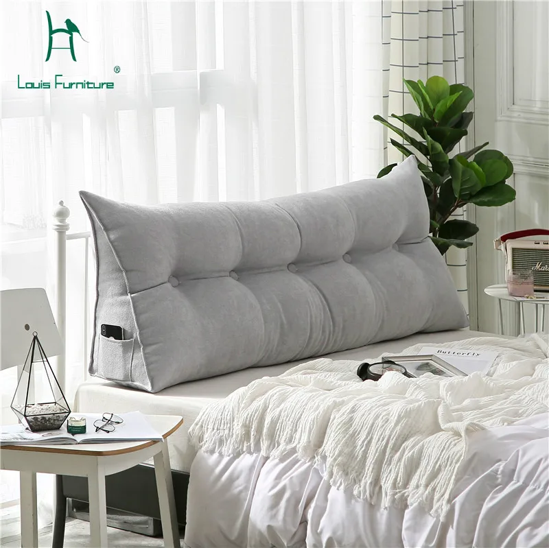 

Louis Fashion Pillows Bedside Cushion Triangle Sofa Soft Bag Tatami Bed Princess Waist Modern