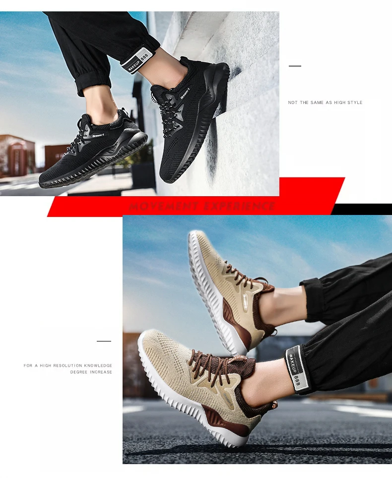 VESONAL/дышащие кроссовки Flyknit; мужская повседневная обувь для взрослых; сезон лето-осень; Мужская обувь для бега; прогулочная обувь; большие размеры 39-47