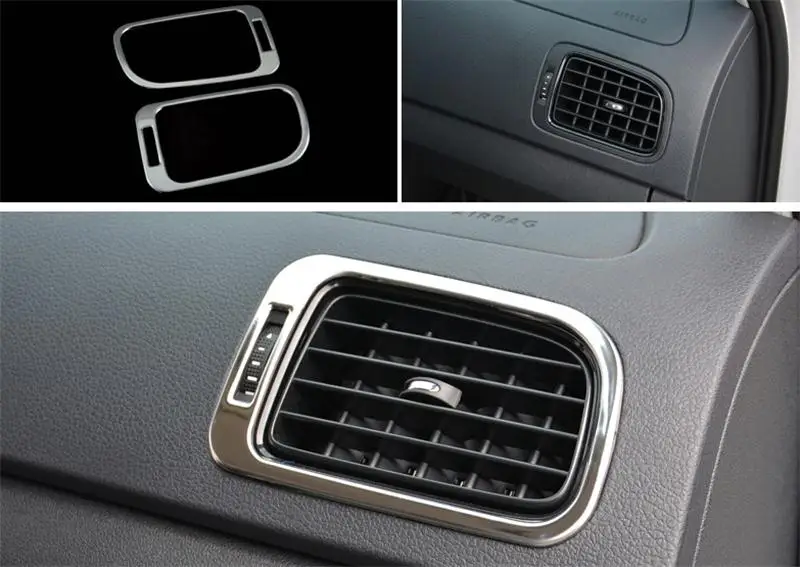 Автомобильный Стайлинг для Volkswagen vw POLO, накладка, аксессуары для интерьера, кондиционер, на выходе, декоративная крышка, наклейка, авто аксессуары