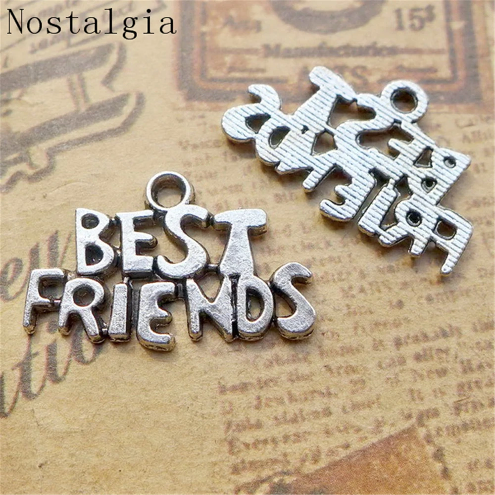 20 шт. подвески с надписью best friends в античном стиле винтажный Тибетский