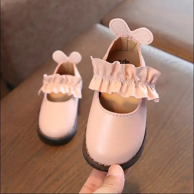 Single shoes 2018 autumn female baby cute cherry small princess tendon soft bottom non-slip toddler |