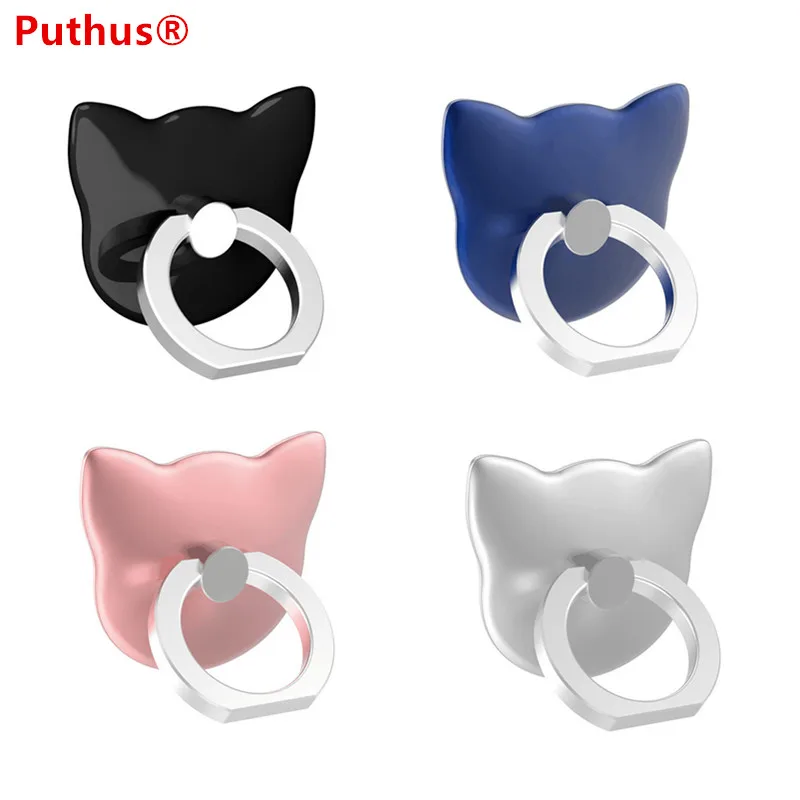 10 шт. кошачье ухо подвижная Подставка кольцо под Пальцы для телефона Милая