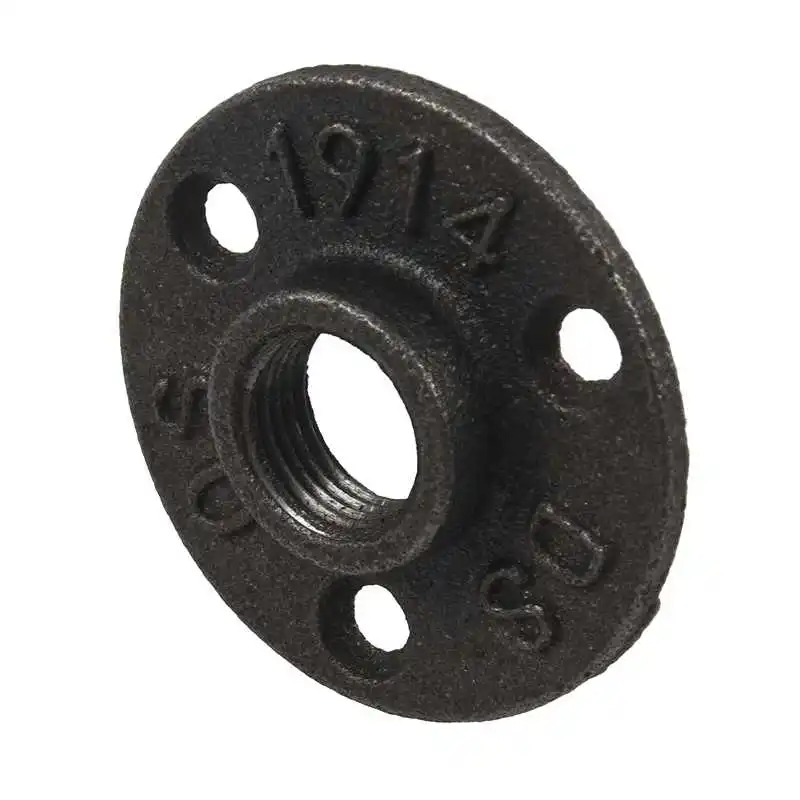 1/2 inch Black Cast Iron Pipe Fittings Floor Flange BSP Threaded |