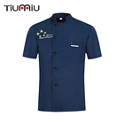 Рубашка шеф-повара с коротким рукавом, униформа для кухни и ресторана, мужская и женская куртка для шеф-повара, рабочая одежда для отеля, барбершопа, суши, 2021