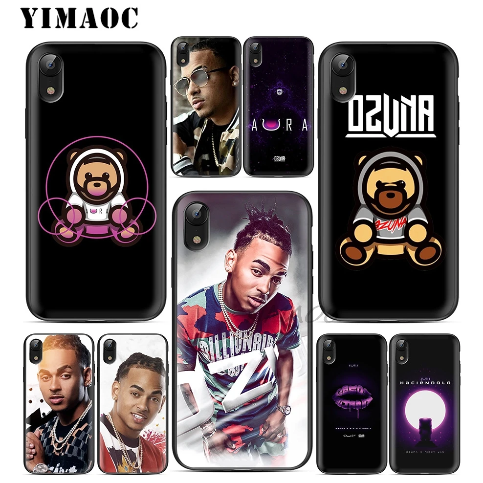 YIMAOC Ozuna Bear Lucky Soft TPU Black Silicone Case for iPhone X or 10 8 7 6 6S Plus 5 5S SE Xr Xs Max |