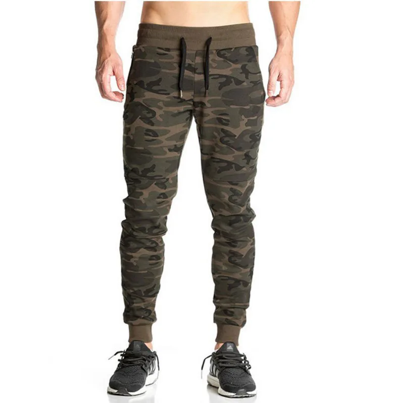 Camo black Камуфляжные мужские спортивные штаны, тренировочные штаны, хлопковые спортивные штаны, пояс, беговые штаны, Футбольная Спортивная одежда для зала, фитнеса joginghose - Цвет: Camo black