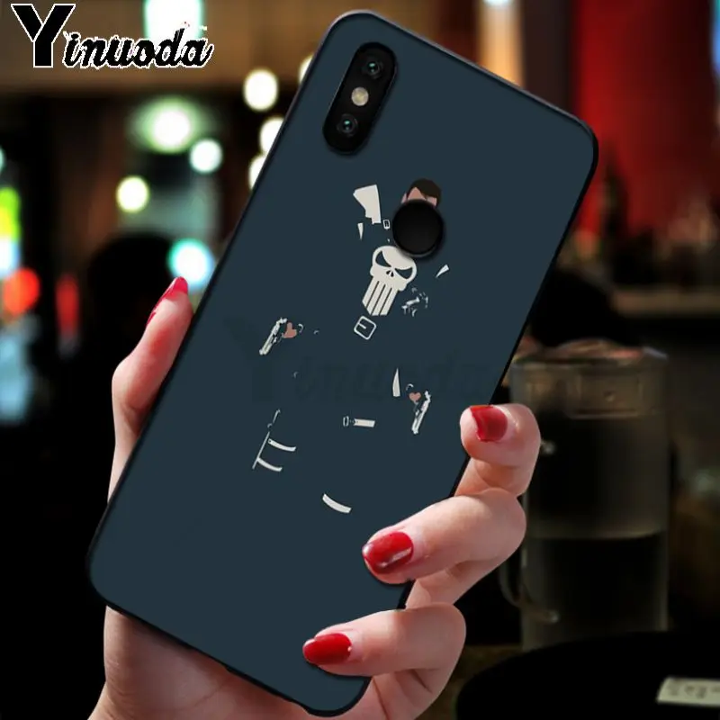 Yinuoda Каратель маска череп аксессуары чехол для телефона xiaomi redmi 7 5plus 6pro 6a 4x go note5 note7 note6pro mi8se 9se coque - Цвет: A10