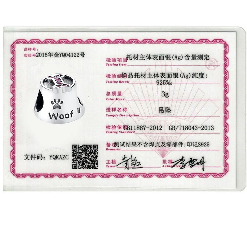 BELAWANG 925 Sterling Silver Paw Print Woof Animal Charms Bone Beads Fit Original BW Bracelet Bangle DIY Jewelry Making | Украшения и