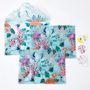 Mo. Card fashion Japan style серия канцелярские бумажные конверты 1 лот = 3 шт+ 3 шт наклейки - Цвет: 5