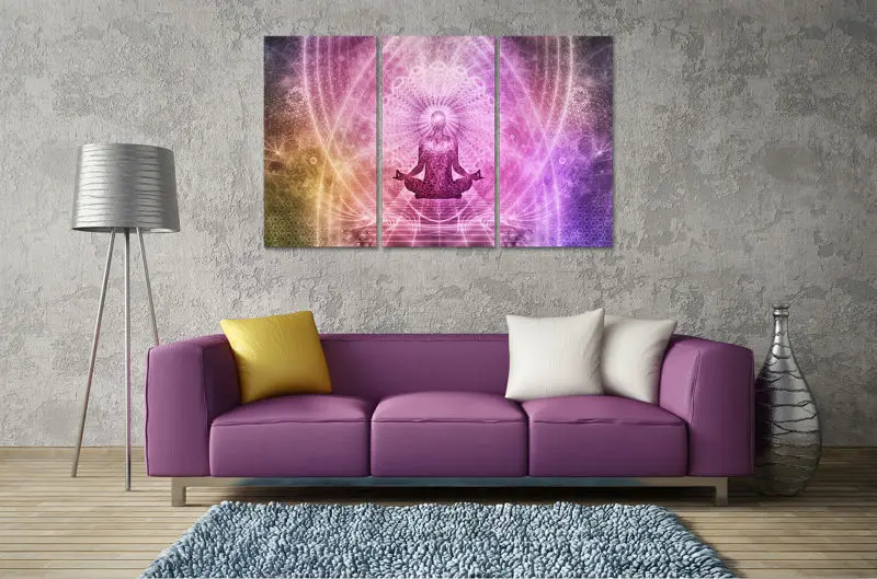 Рамку 3 шт. художественный принт чакры холст картины печати картина маслом на