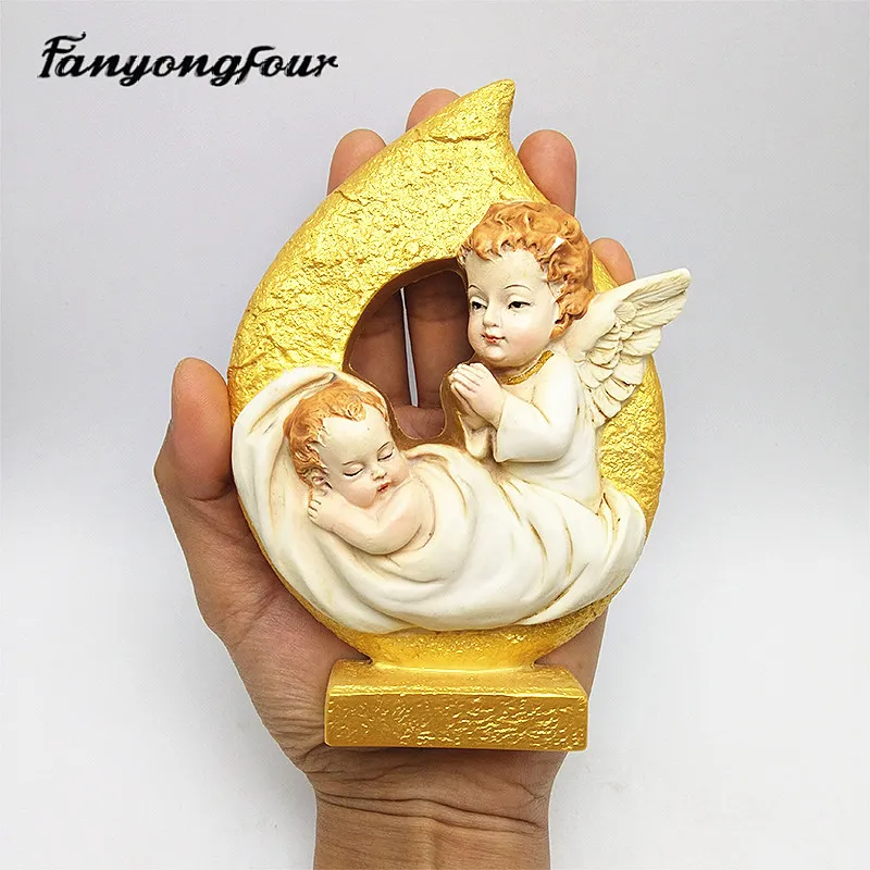 Силиконовая форма для выпечки тортов Angel из смолы гипса шоколада свечей конфет
