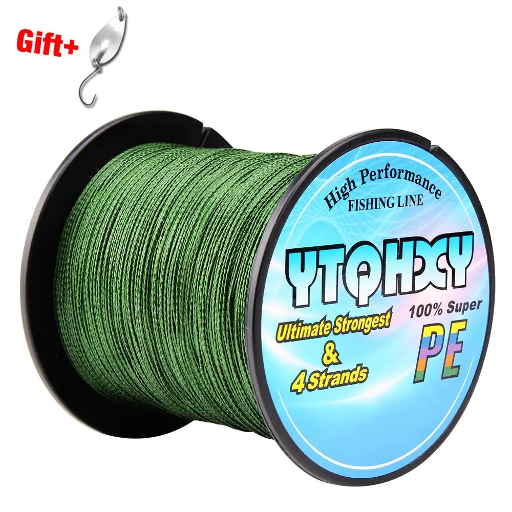 YTQHXY 100 м 4 нити супер крепкая ПЭ плетеная леска 10LB 80LB Япония Multifilament 100% PE Карп