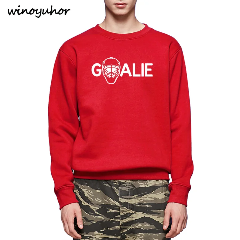 Goalies Hoodies Men Winter Fashion Long Sleeve Sweatshirts Mens Funny Ice Hockeys Player Gift Brand Clothing Tracksuits | Мужская одежда