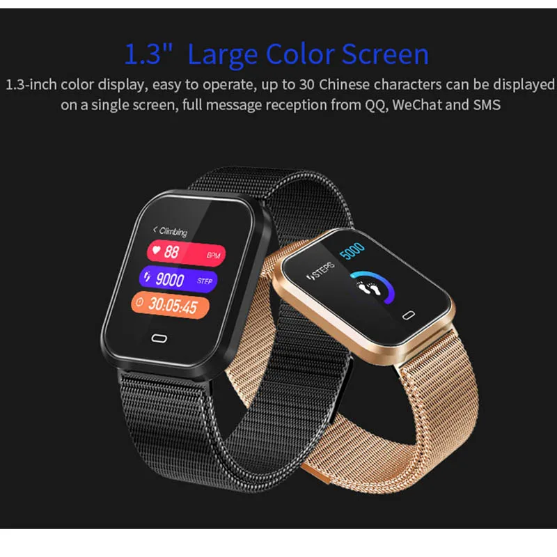 Оригинальные CD16 Смарт часы для мужчин металлический браслет кровяное давление