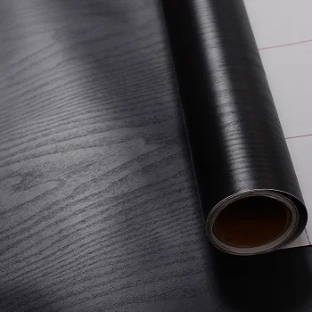 black wood 120 см толстые водонепроницаемые ПВХ черные деревянные зерна наклейки пленка, Боинг самоклеющиеся обои Одежда Шкаф Мебель Ремонт - Цвет: black wood