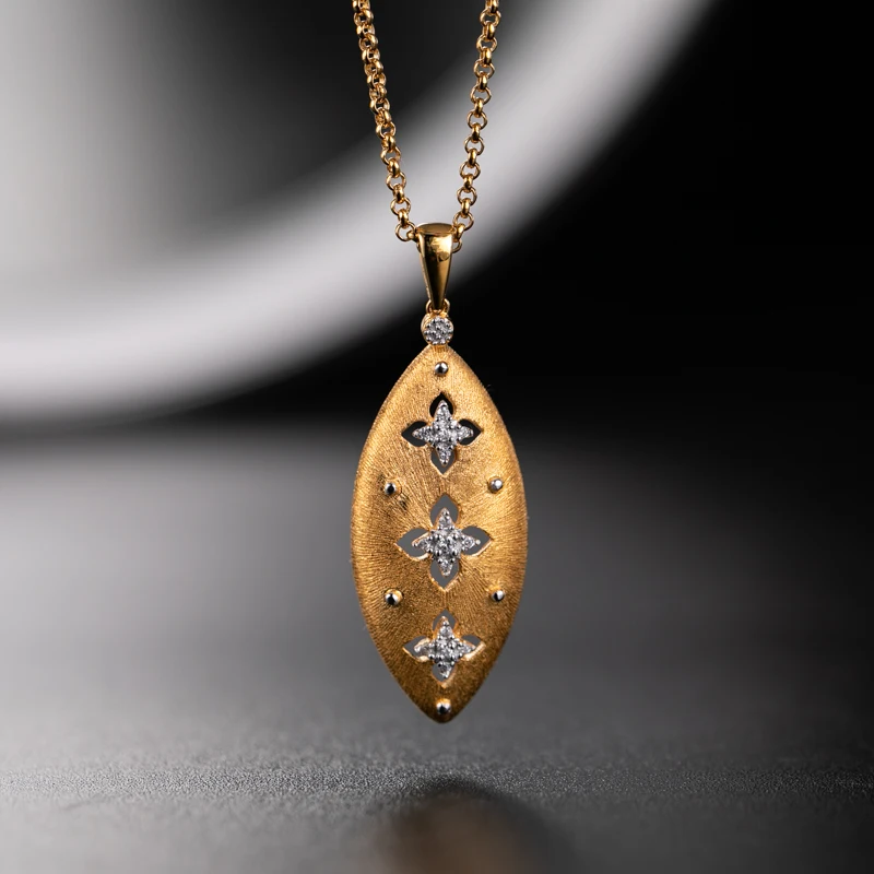 

925 Sterling Silver zircon Necklace Sliver 925 Jewelry For Women European Court Style vintage style