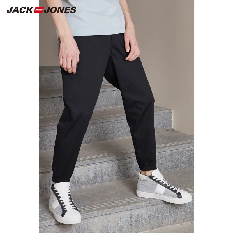 JackJones мужские летние хлопковые спортивные брюки на шнурке деловые повседневные